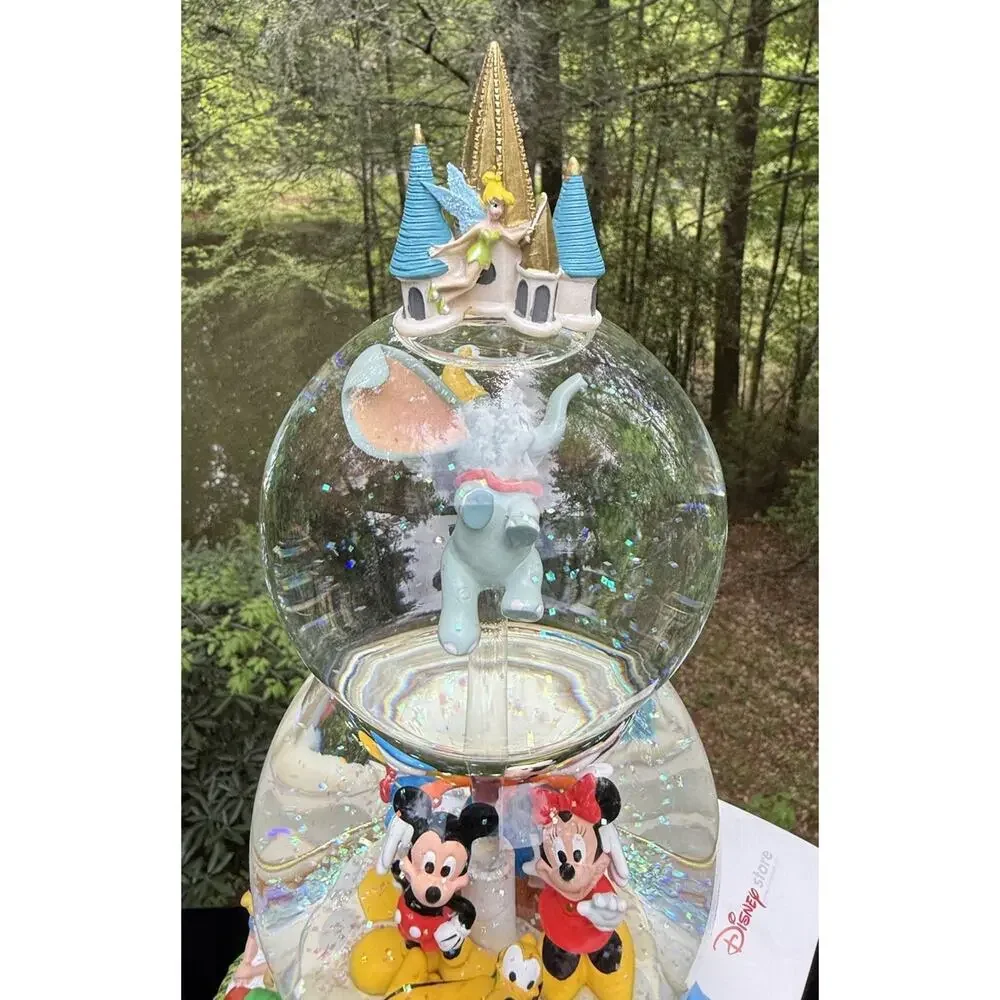 Vintage Disney “A Magical Gathering” Double Snow Globe-Music Lights Movement MIB